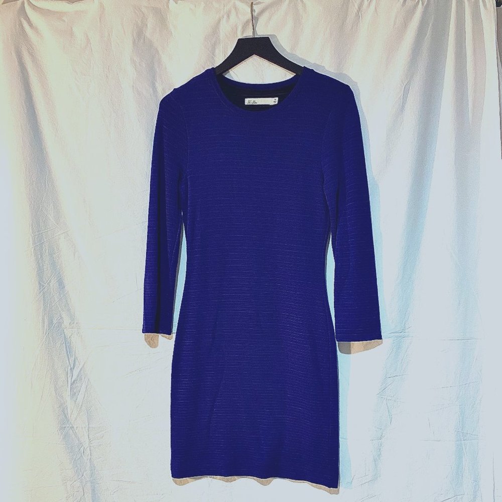 HI-LINE | Purple Knit Long Sleeve Mini Dress